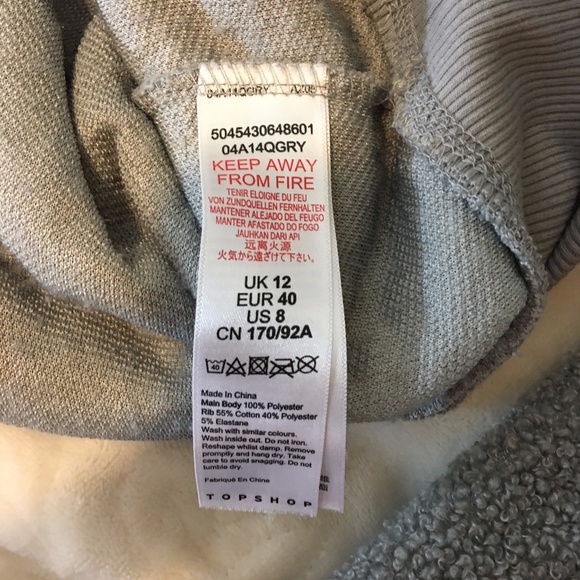 TopShop Grey Fluffy Funnel Half Zip Sweater - Picture 8 of 9